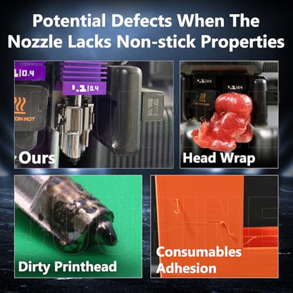 2PK Anti‑Clogging MPVD Hotend 0.2mm for Bambu Lab X2D/P2S/H2D/H2C/H2S/A1/A1mini Nozzle Nano-Coating High Hardness 2800HV for Bambu lab X2D P2S Nozzle Bambu Lab H2S Hotend - color: 2 PK 0.2mm Hotend Kit