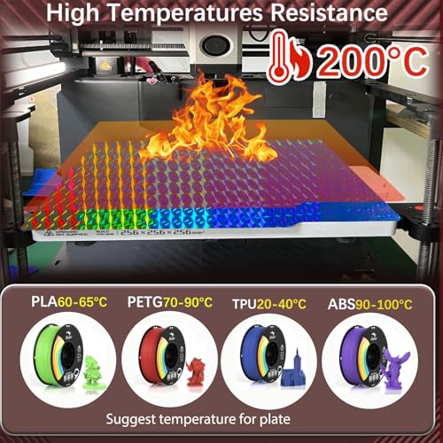 JUUPINE 257x257mm Upgraded Build Plate for Bambu Lab X2D/A1/X1C/X1/X1E/P1P/P1S/P2S 3D Printer, Smooth Phantom+Smooth Skynet Pattern Double Sided Flexible Spring Steel Plate HeatingBed Platform - color: Phantom+Skynet