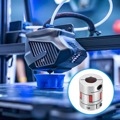 MECCANIXITY Aluminum Shaft Coupling 9mm to 19mm Flexible Spider Coupling L50mm x D40mm Coupler Jaw Spider Shaft Joint Connector for 3D Printers DIY Encoder CNC Router Milling Machine - size: D40mm Fit 9mm to 19mm