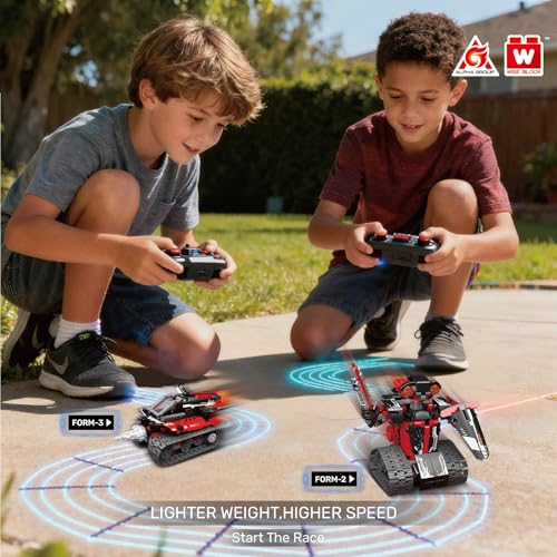 4-in-1 RC Robot Building Kit, STEM Robotics for Kids Ages 8-12, 533 PCS