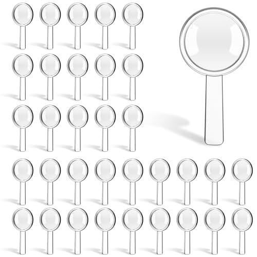 100Pcs Mini Handheld Magnifying Glass 3X Small Plastic Magnifying Glass for Kids, Seniors, Students at School, and Outdoor Use