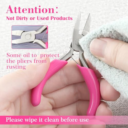 Mini Duckbill Pliers for Jewelry Making - Small Flat Nose Pliers, Slim Line Precision, Ideal for Beading Wire & Bending - style: Slim Line Flat Nose Pliers