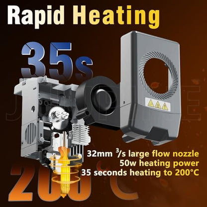 3-Pack 0.4MM Upgrade High Flow Hotend Kit for Flashforge AD5X Nozzle, All Metal 3s Quick-Detachable Nozzle kit,HTR 550°C Hardened Steel Nozzle,32mm³/s High Flow,600mm/s High-Speed AD5X Parts - color: 3PK 0.4MM AD5X Nozzle