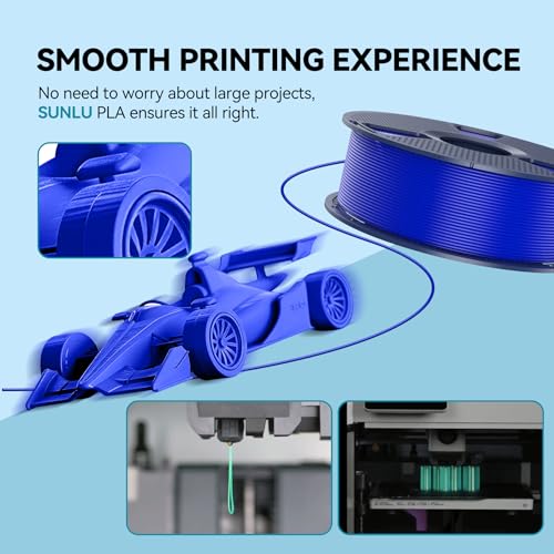 SUNLU PLA 3D Printer Filament, Large Spool, White, 3KG - color: Large Spool 3kg Pla White, size: 3 kg