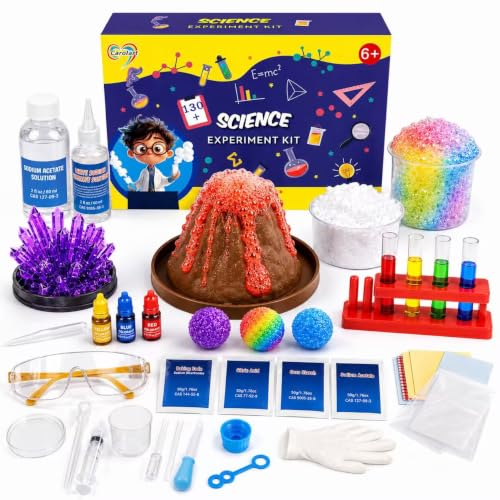 Science Experiment Kit for Kids 6-12, STEM Chemistry Set with Volcano