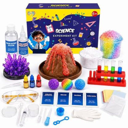 Science Experiment Kit for Kids 6-12, STEM Chemistry Set with Volcano