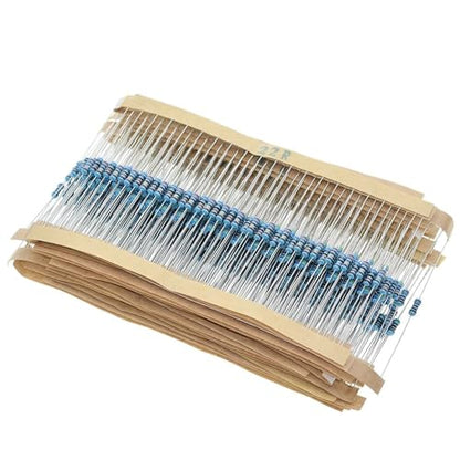 600Pcs 30 Values Resistor Kit 1/4W, 10R-1M RoHS CompliantResistor Assortment Kit Metal Carbon Film Fixed 1% Electrical Resistors Set...