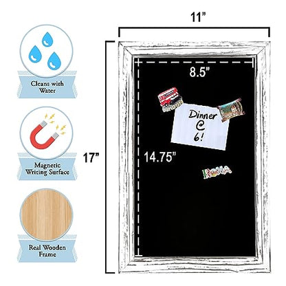 11"x17" Tabletop Chalkboard Sign with Stand - White - color: White, size: 11"W x 17"H