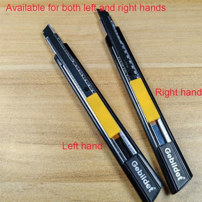 Gebildet 5pcs Right and Left Hand Self-Lock Cutter /9mm Snap Off Blades /60 Blade /Utility Knife /Graphic Knife (Black Holder) - color: Black