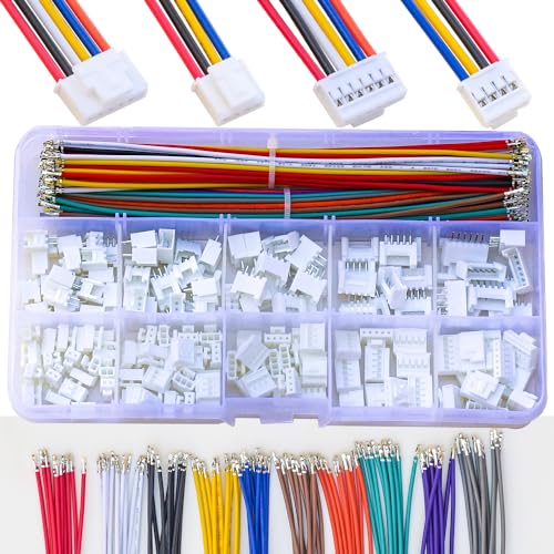 JST Connector Kit 2.0mm Pitch JST-HY 2.0 Female Connector with Premium 22AWG Pre-Crimped Cables,HY 2.0mm with Lock Connector 2/3/4/5/6 Pin Female Housing (HY-MM-Kit) - size: JST-2.0MM-HY