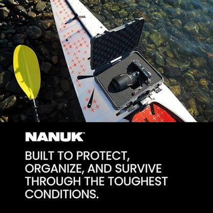 NANUK 910 Hard Case with Customizable Cubed Foam, IP67 Waterproof, Dustproof and Impact Resistant, 14.3” x 11.1” x 4.7”, Rugged Construction for Ultimate Protection, Made in Canada – Blue - color: Blue, style: Cubed Foam