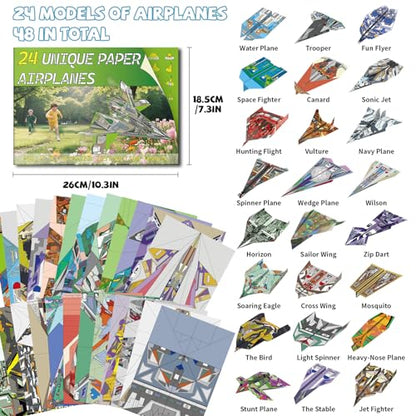 Elfew Paper Airplane Kit for Kids Ages 6-8 8-12, Kids Craft Activity Kit