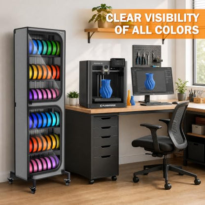 Orionix 6-Tier Heavy-Duty 3D Printer Filament Storage Holds 42 Spools 1kg - color: E-3 Tier (42rolls)