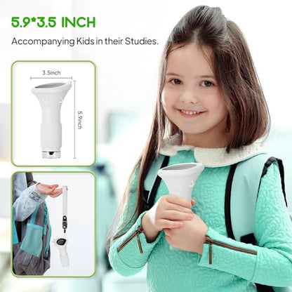 Handheld Microscope for Kids, 2" HD Screen Mini Portable Microscope Camera - color: White