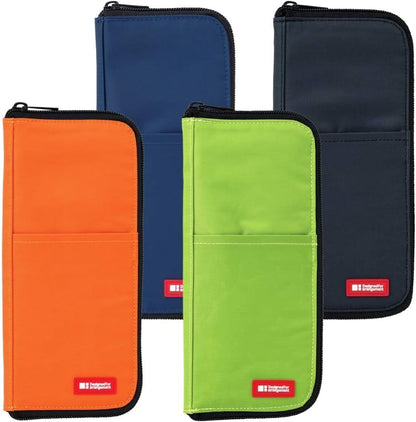 LIHIT LAB Slim Pen/Pencil Pouch, 0.7 × 3.9 × 8.5 Inches, Black (A7652-24) - color: Black, size: 0.7 × 3.9 × 8.5 Inches