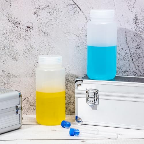 Hoolerry 36 Pcs 16oz 500ml Plastic Sample Bottles Laboratory Grade Polypropylene Wide Mouth Reagent Bottles Clear Liquids Storage Containers with Lids Leak Proof Containers for Lab Classroom - size: 16oz/ 500ml