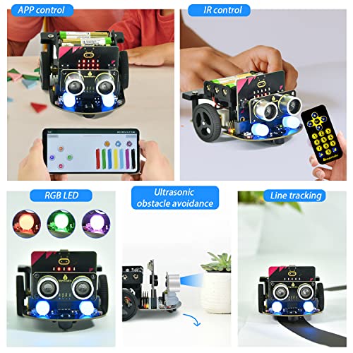 KEYESTUDIO Microbit Robot Car Starter Kit Compatible with BBC Micro:bit V2