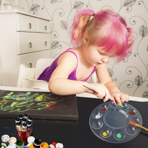 Paint Tray Palette,60pcs Paint Trays for Kids,Plastic Paint Pallet or Pupils to Painting,DIY Craft,Play Party at Home,Kindergarten or School(Clear) - size: 60pcs clear