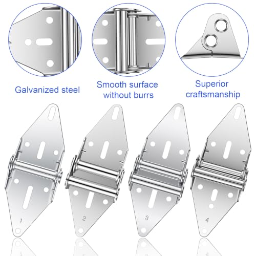 8 Pcs Garage Door Hinges Heavy Duty #1#2#3#4 Galvanized Steel