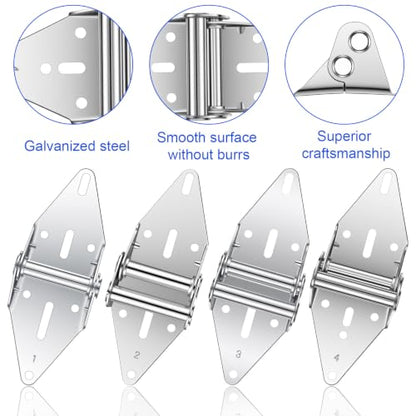 8 Pcs Garage Door Hinges Heavy Duty #1#2#3#4 Galvanized Steel