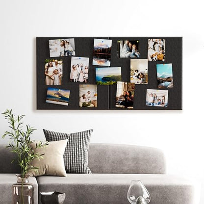 MaxGear Extra Large Bulletin Board 72" x 48", Black Felt Wall Tiles Pushpin - color: Black, size: 72" x 48"