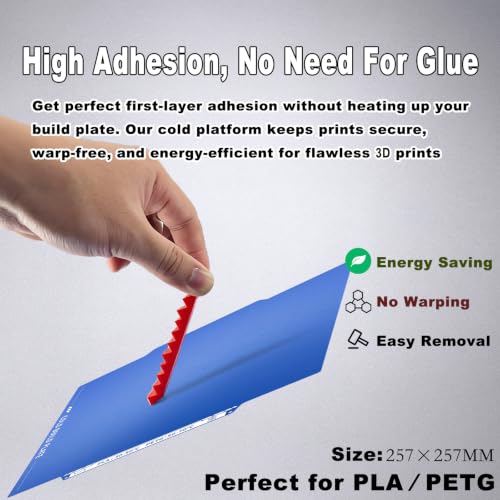 Cold Texture PEI Build Plate for Flashforge Creator 5/5 Pro - size: 266x293mm