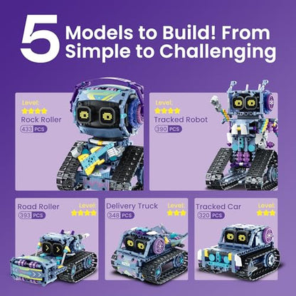 Sillbird Robot Building Kit with Remote Control STEM Gifts for Boys 8-12