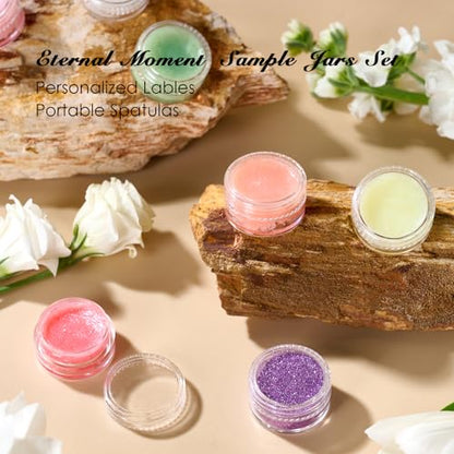 Eternal Moment 50 Pack 5G Sample Containers with Lids Cosmetic Small Jars - color: Clear Lid, size: 0.17 Ounce