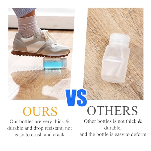 Zhehao 30 Pcs 4 oz Sample Bottle with Lid Wide Mouth HDPE, Clear - color: Clear