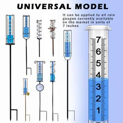 Rain Gauge Replacement Tube,7" Capacity Accurate Rain Gauge Tube for Yard,Upgraded Rain Gauge Outdoor Freeze Proof Tube,Plastic Rain Meter Tube,Rainfall Measure Tube,1 Thickened Tube with 1 Brush - color: Plastic Rain Gauge Tube A