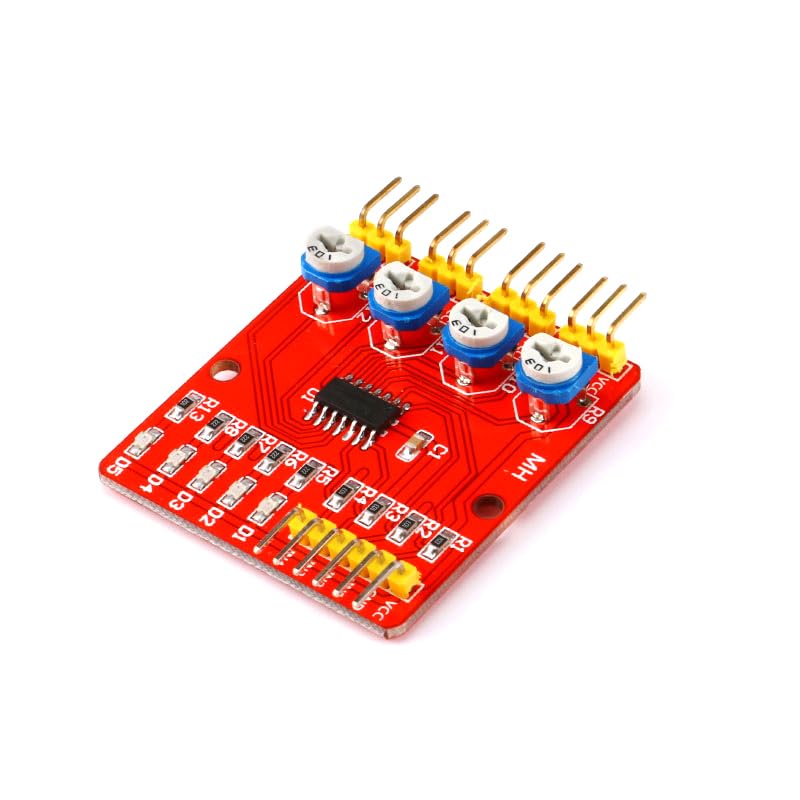 3Pcs 4-Channel Infrared Line Tracking Sensor Module, 3.3V-5V IR Line Following Obstacle Avoidance Module for Arduino DIY Smart Car Robot