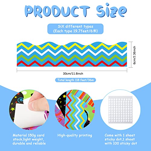 Containlol 118ft Bulletin Board Border Classroom Border, Geometric Style - style: Geometric Style