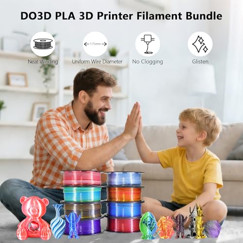 Silk PLA 2 Color in 1 Coextrusion 3D Printer Filament Bundle: White/Red, White/Blue, Blue/Purple, Lime GreenBlue, RedGold, RedBlack, GoldBlack, PurpleBlack, 2Kg Dual Color Silk PLA, 250g x 8 - color: 8 Colors Bundle: White to Red/White to Blue/Blue to Pur