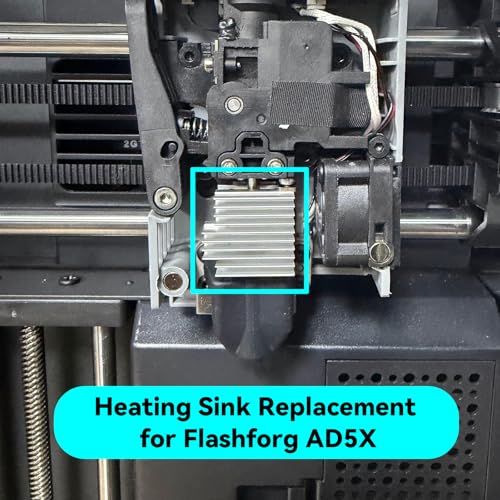 FYSETC Replacement Hotend Heatsink for Flashforg AD5X: Aluminum Heat Sink Print Head Heater Block Kit Clone Fast Cooling Hot End Part