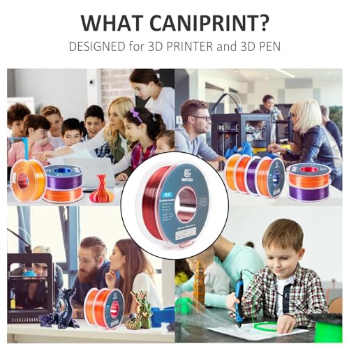 Geeetech Silk Dual‑Color PLA Filament 1.75mm, Black Red, 1KG - color: 1kg Dual Color Black-red