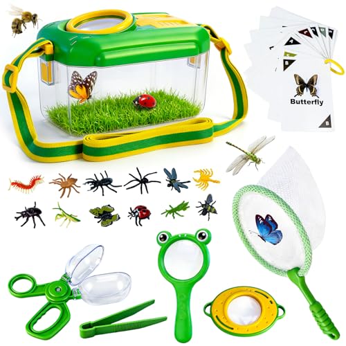 28 PCS Outdoor Explorer Kit, Bug Catcher for Kids Educational Outdoor Toys