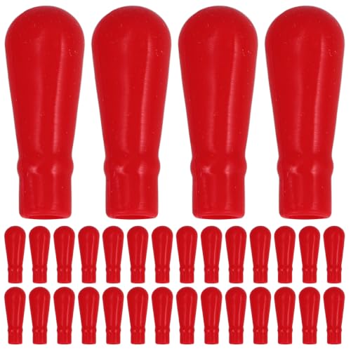 ULTECHNOVO 50Pcs Red Silicone Pipette Bulb Caps for Glass Dropper Tubes