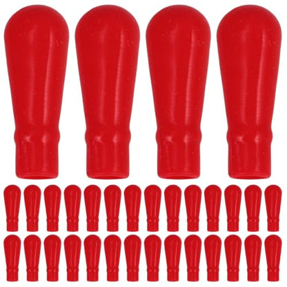 ULTECHNOVO 50Pcs Red Silicone Pipette Bulb Caps for Glass Dropper Tubes