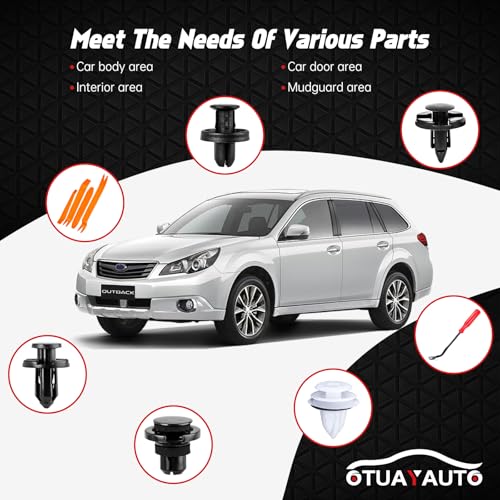 OTUAYAUTO 105PCS Replacement for Subaru Bumper Fender Retainers - size: 100Pcs 5 Sizes Clips for Subaru