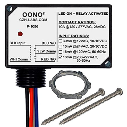 SPDT 10Amp Power Relay Module, Plastic Enclosure and Pre-Wired (AC 208-277V) - size: AC 208-277V