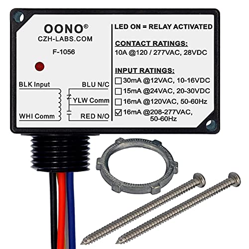 SPDT 10Amp Power Relay Module, Plastic Enclosure and Pre-Wired (AC 208-277V) - size: AC 208-277V