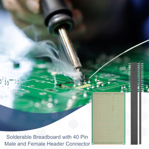 5Pcs 18x12cm PCB Prototype Board w 40-Pin Headers, Green - size: 18x12cm(2.54mm Pitch/1.5mm T)