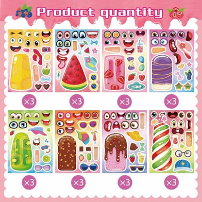 Make Your Own Ice Cream Stickers, Make a Face Sticker - style: Ice Cream
