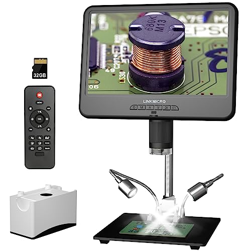 LM210 10.1'' Digital Microscope Magnifier Full Silver Coins View - size: LM210
