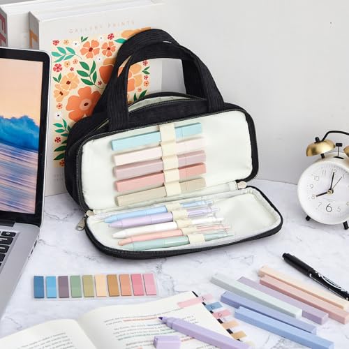 Jutom 39 Pcs Aesthetic Book Annotation Kit,Black,Classic Style - color: Black, style: Classic Style