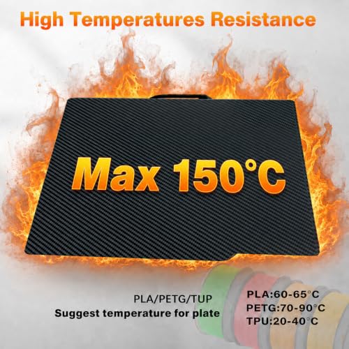 Tinytrees Build Plate for Bambu Lab P1S P2S X2D A1 X1C X1 X1E P1P – Dual-Surface 3D Printer Spring Steel Sheet 257×257mm, Diamond PEO + Carbon Fiber PET Flexible Build Plate for Beginners & Hobbyists - style: Small Diamond PEO+Carbon Fiber PET