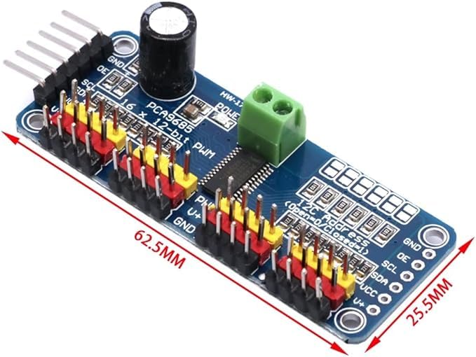 PCA9685 16 Channel 12-bit PWM Servo Motor Driver I2C Module Robot
