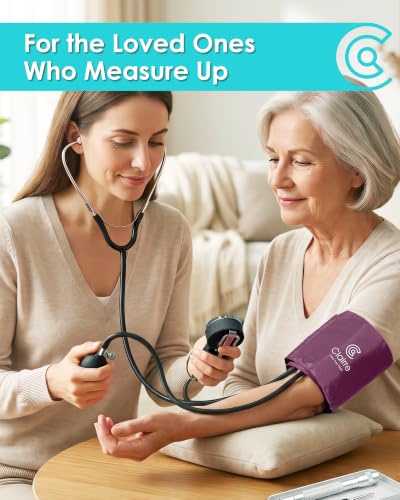 Manual Blood Pressure Cuff with Stethoscope for Nursing Students - color: Red, style: With Basic Stethoscope
