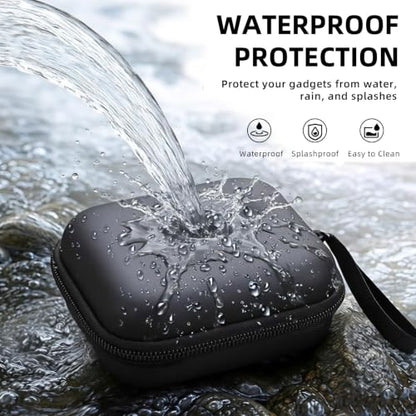 Multi-meter Case, 3.6 In EVA Waterproof Hard Tool Storage Case 1Pcs - color: Black, size: 3.6x3.6x2 in(PU Leather)