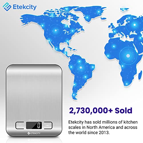 Etekcity Food Kitchen Scale, Digital Grams and Ounces, 11lb - color: Stainless Steel